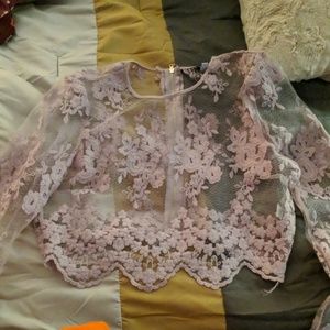 See through lace HM top
